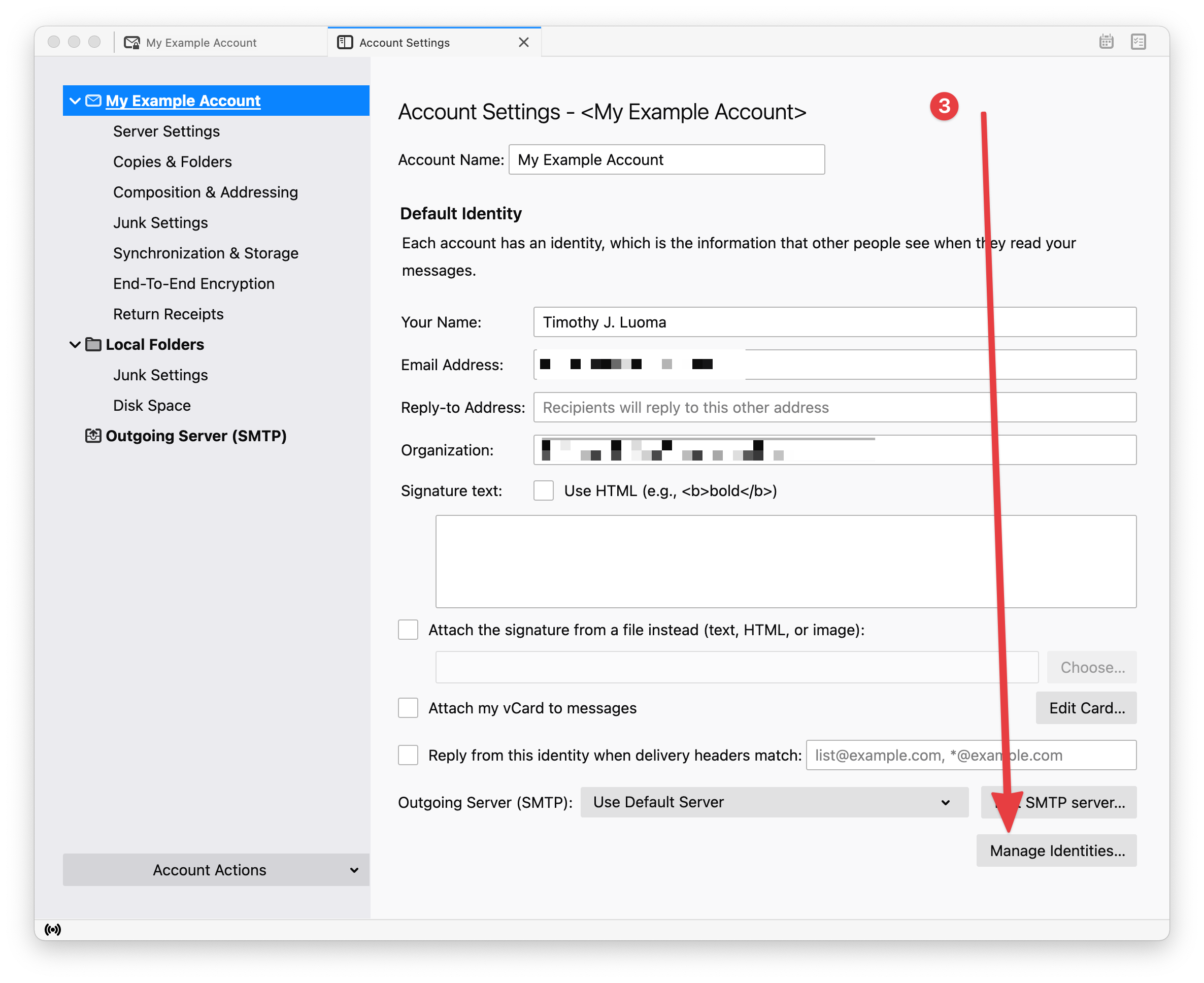 Thunderbird 002 Manage Identities